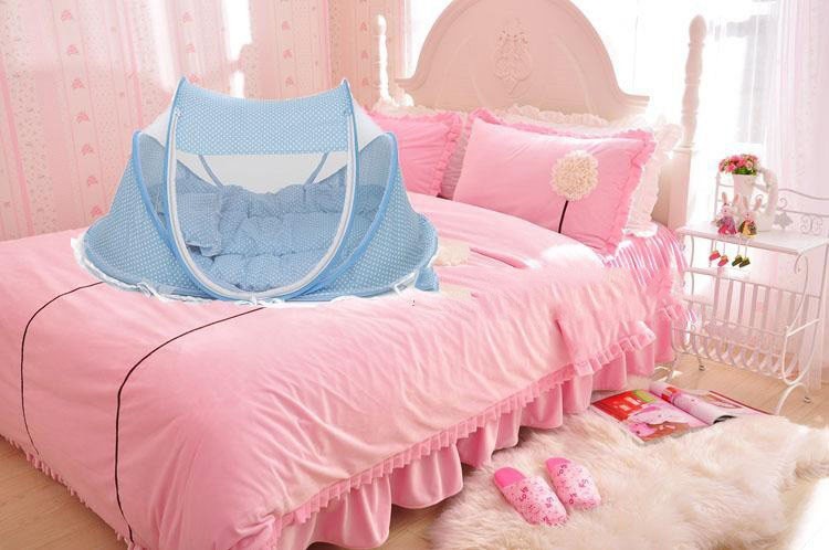 Foldable  Baby Bed Net With Pillow Net 2pieces Set - FlashesVente