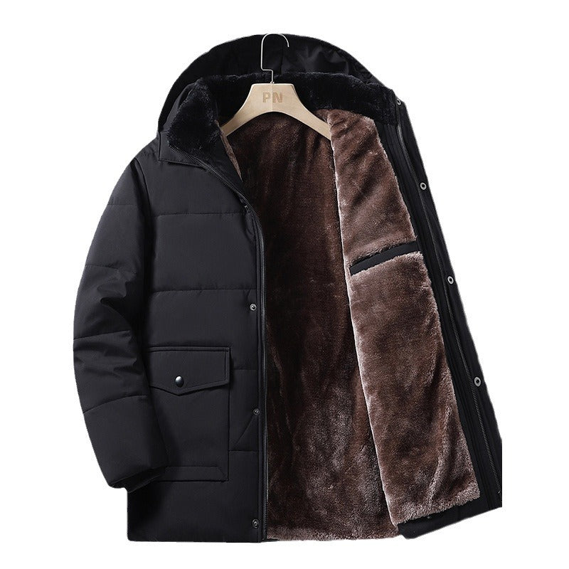 Manteau Homme Hiver - Chaud, Capuche Amovible, Grande Taille, Style Business