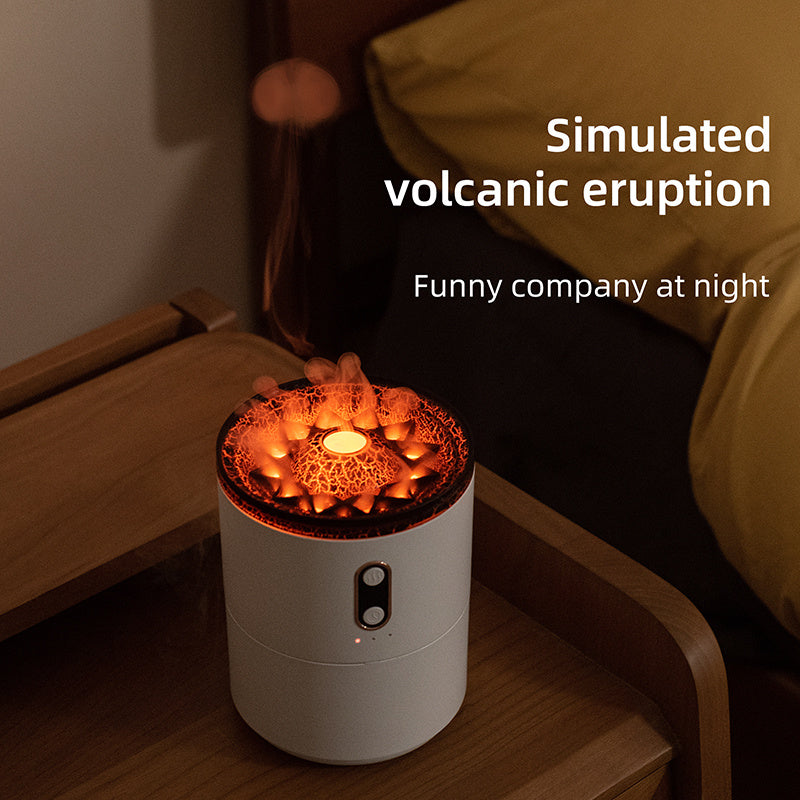 Diffuseur d'Huile Volcanic Flame - Humidificateur USB à LED