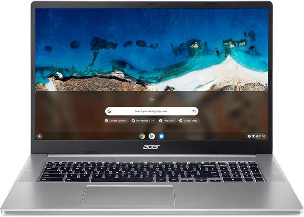 ACER Chromebook 317 CB317-1H-C7TP Ordinateur Portable 17,3'' Full HD, PC Portable (Intel Celeron N4500, RAM 8 Go, 128 Go eMMC, Intel UHD Graphics, Chrome OS), Laptop Gris Argenté - FlashesVente