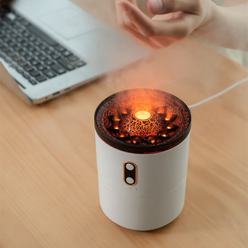 Diffuseur d'Huile Volcanic Flame - Humidificateur USB à LED