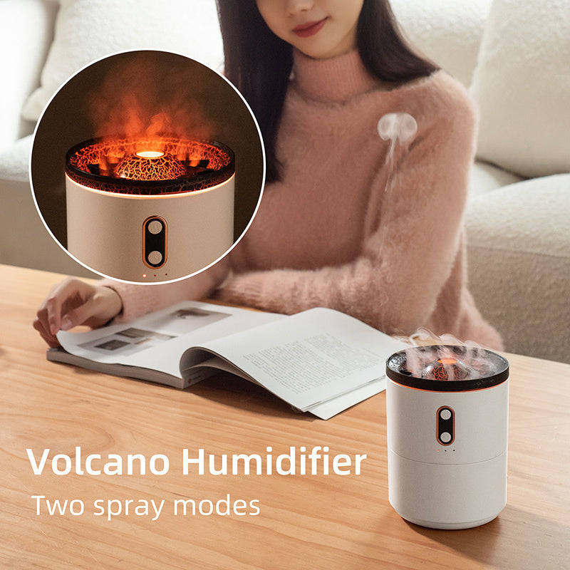 Diffuseur d'Huile Volcanic Flame - Humidificateur USB à LED