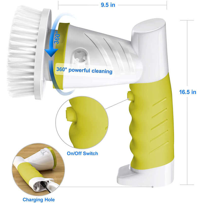 Nettoyez votre maison plus efficacement avec notre brosse de nettoyage électrique rechargeable. Idéale pour le sol, le carrelage et les surfaces vitrées !