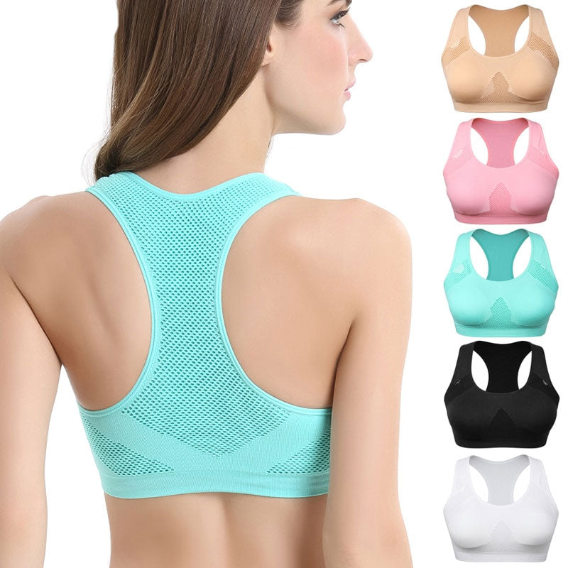 Restez au sec et à l'aise durant vos séances de yoga avec notre brassière respirante ! Sans fil et rembourrée, pour un soutien parfait, disponible en plusieurs couleurs.