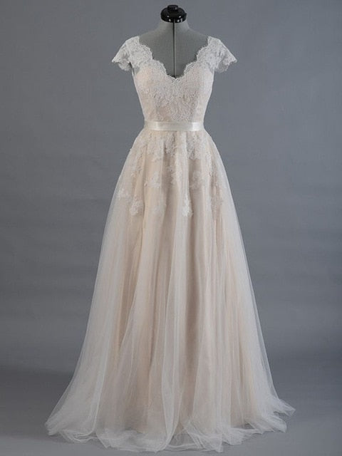 Robe de Mariée Dentelle A-line - Élégance et Style