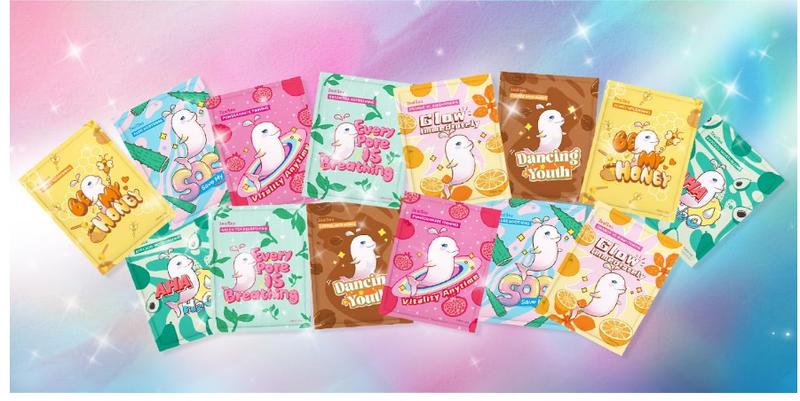 Masque Visage, Masque Hydratant Visage, Masque Visage Femme, ZealSea Naturel Soins pour le Visage, Beauté Kawaii Masque Tissu Visage pour Enfant Fille pour l'anniversaire & Pyjama Party, 7 Unité - FlashesVente