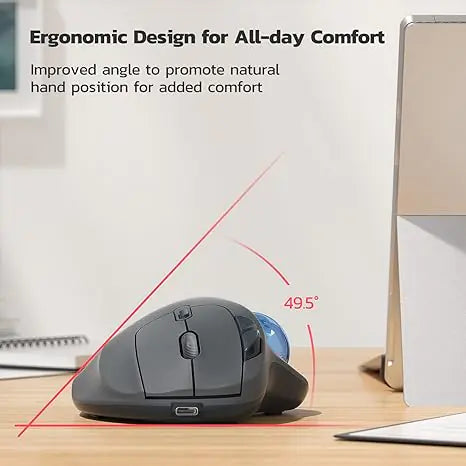 Wireless Trackball Ergonomic Mouse - FlashesVente